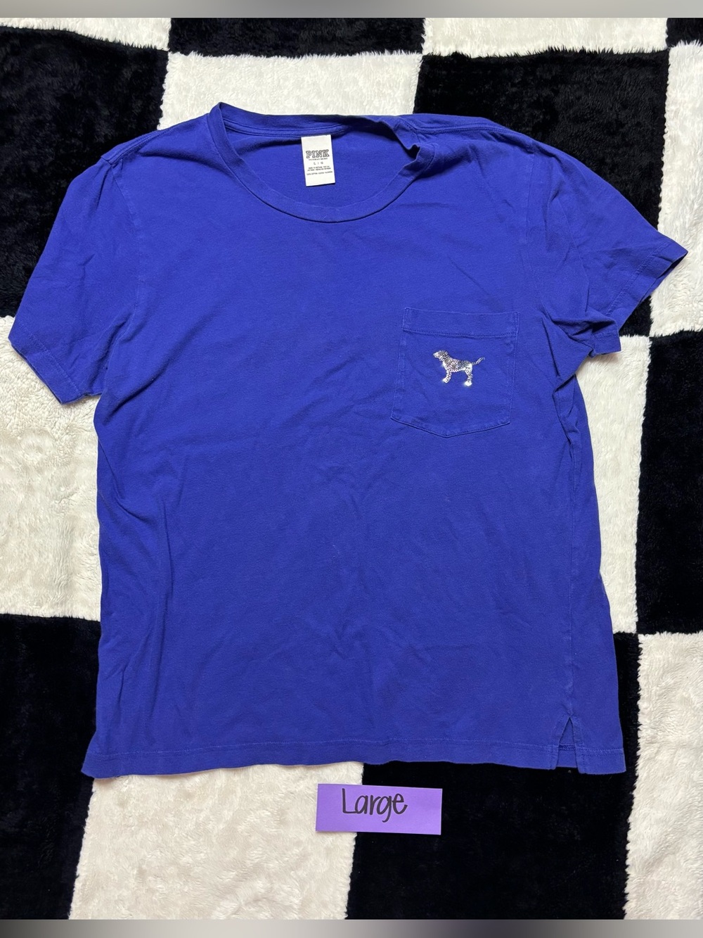 PINK Victoria secret shine sequin pocket tee